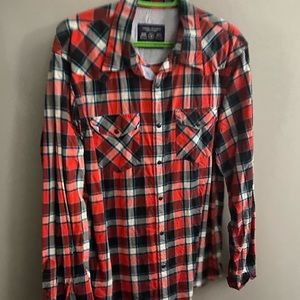 3/$15 Red plaid shirt